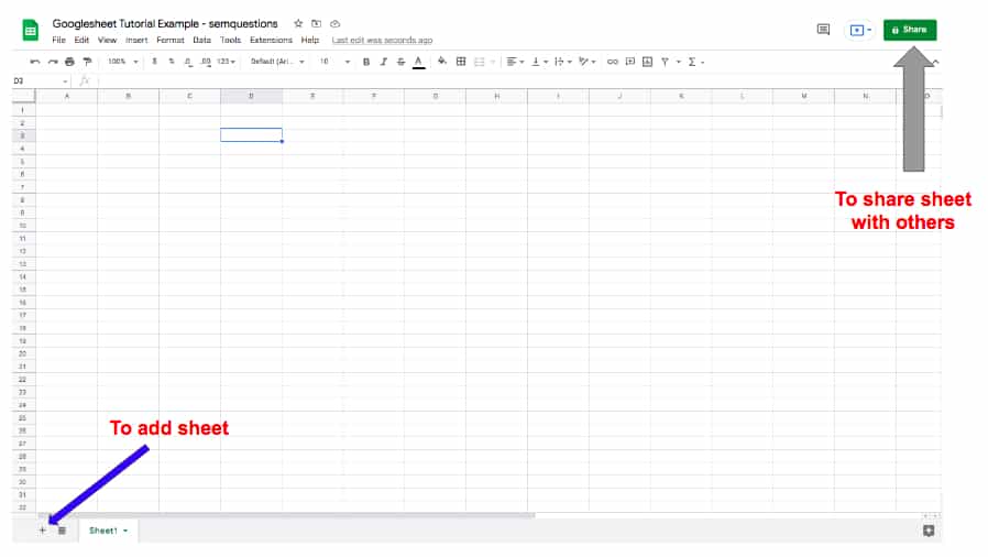 googlesheet mein nayi sheet kaise add karein